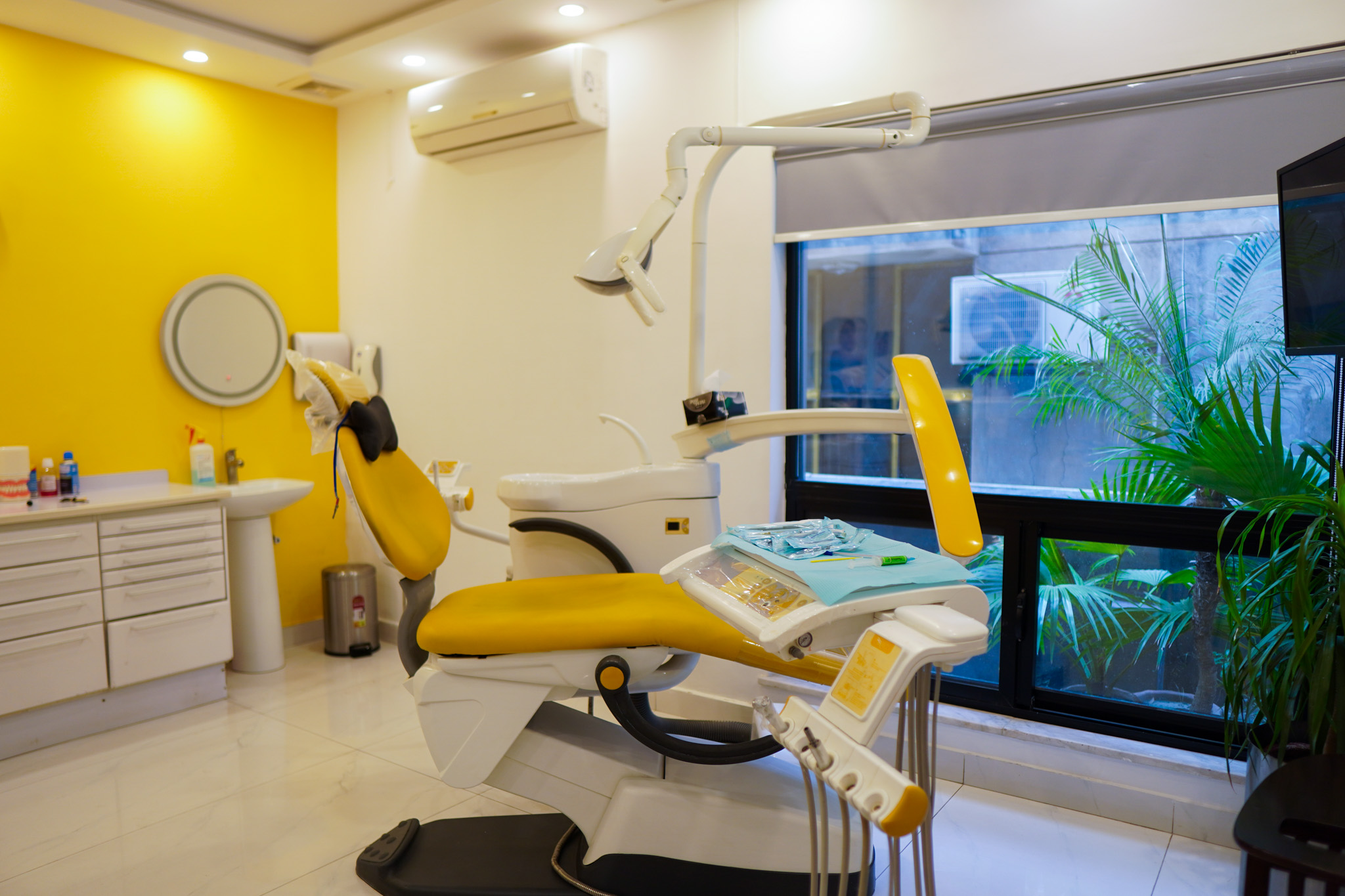 Dentist treating a patient
